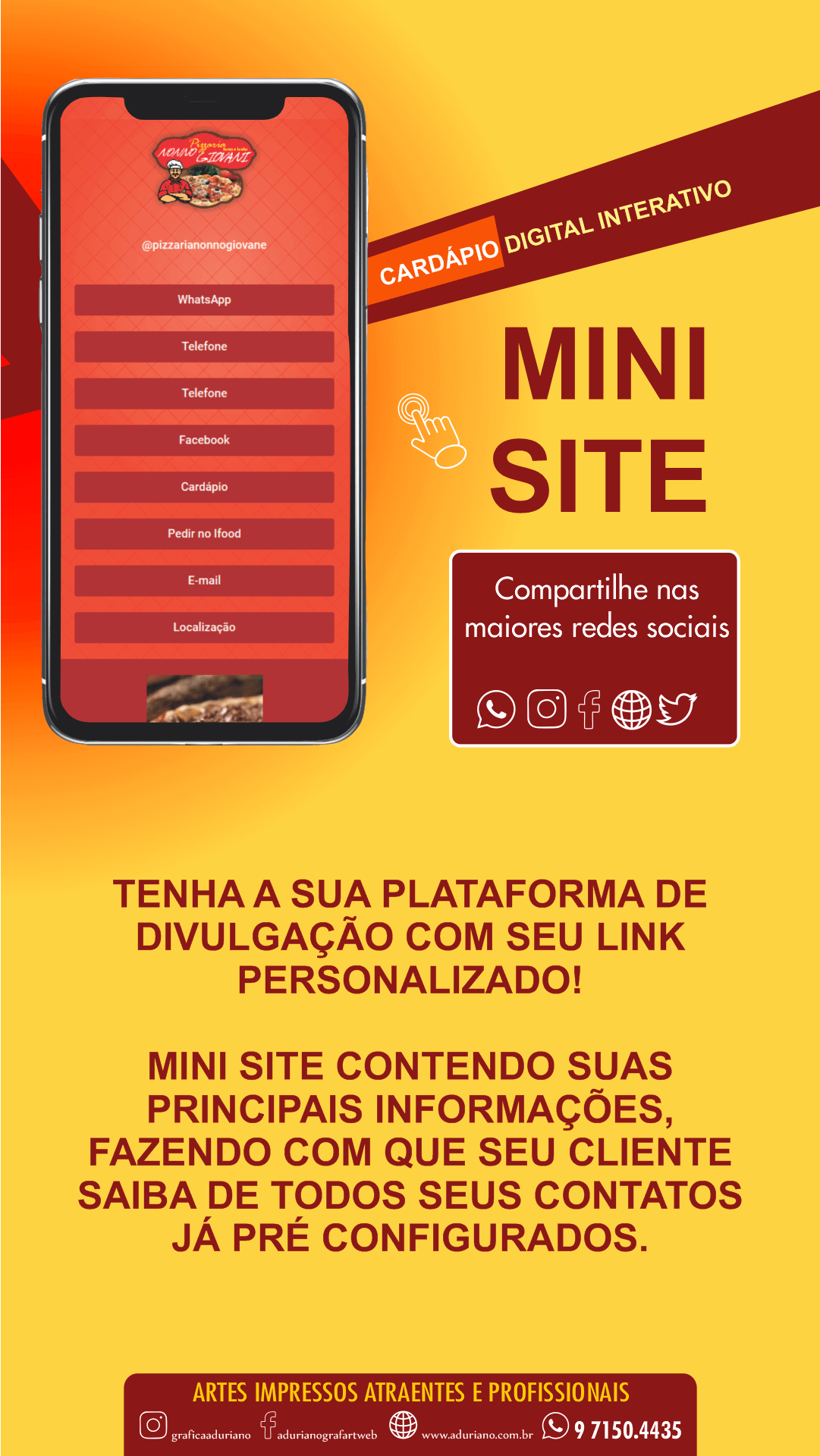 Pizzaria Quero Quero Agora Está no Portal MenuDino com um Site Próprio